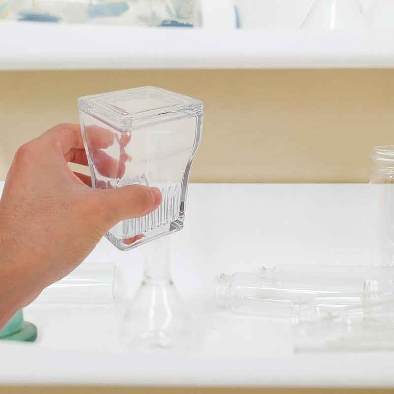 9 Slide Capacity Glass Staining Jar with Integrated Rack Laboratory Container Lid - Image 5