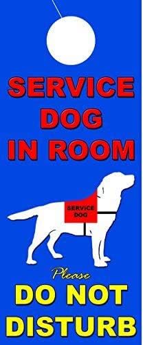 Patriot Wholesale Direct Service Dog in Room  Do Not Disturb Double Sided Door Hangers  Pack of 6 - Image 1
