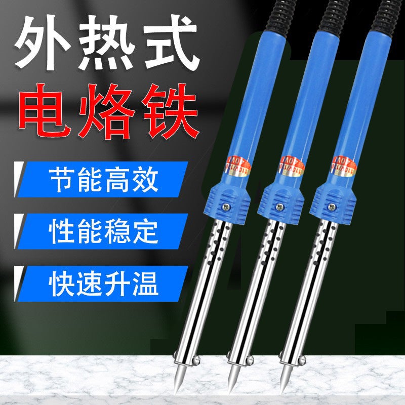 Maintenance of household external heating 220V60W electric soldering iron foreign trade European gauge Luo iron 40W rubber handle high quality pointed mouth electric soldering iron 60W [220V] with packaging 