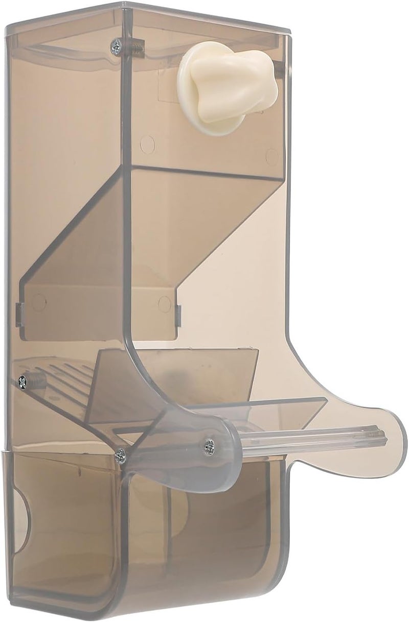 Parrot Food Bowl and Bird Feeding Container Small Grey Bird Cage Feeder Tray for Pet Parakeets and Lovebirds for Home Use - Image 1