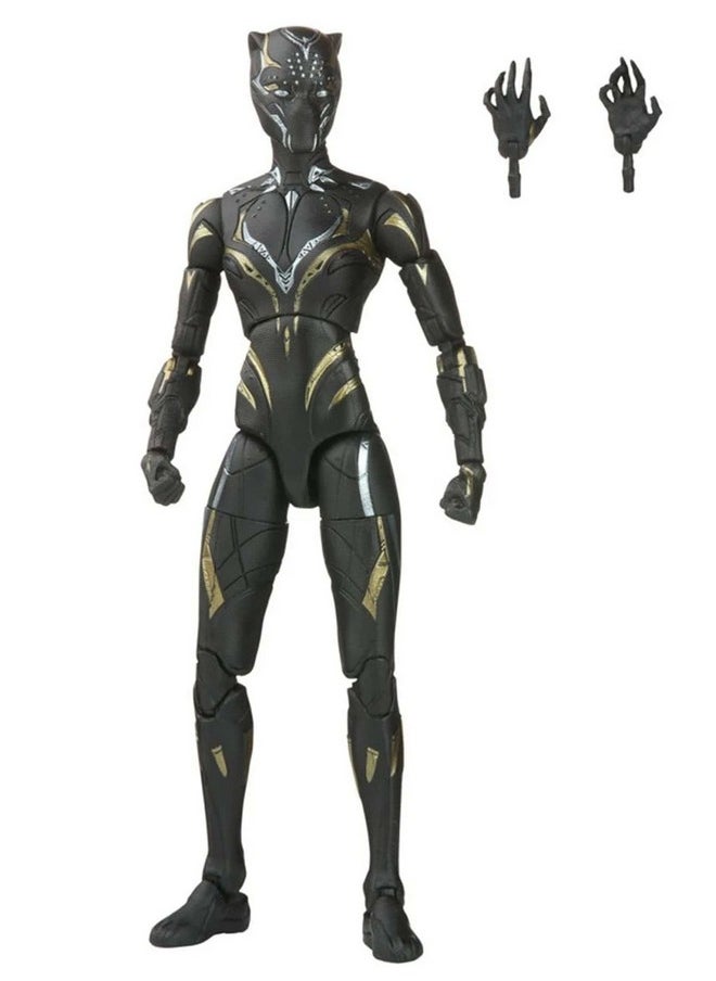 Black Panther Marvel Legends Series Black Panther Wakanda Forever Black Panther 6 Inch Mcu Action Figure Toy, 2 Accessories  - Image 1