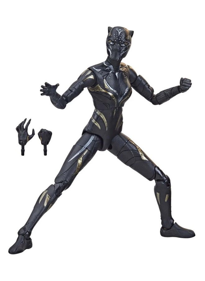 Black Panther Marvel Legends Series Black Panther Wakanda Forever Black Panther 6 Inch Mcu Action Figure Toy, 2 Accessories  - Image 5