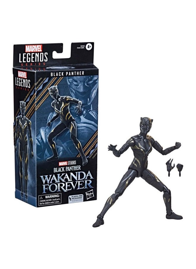 Black Panther Marvel Legends Series Black Panther Wakanda Forever Black Panther 6 Inch Mcu Action Figure Toy, 2 Accessories  - Image 3
