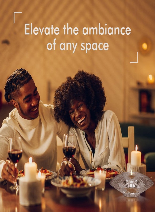 أوريفورز حامل شموع أوريفورس ديسكوس، مصنوع من الكريستال، قطعة ديكور عصرية مميزة، زينة للرفوف وقطعة مركزية للطاولة، 1.75 بوصة × 5.5 بوصة - شفاف - Image 5