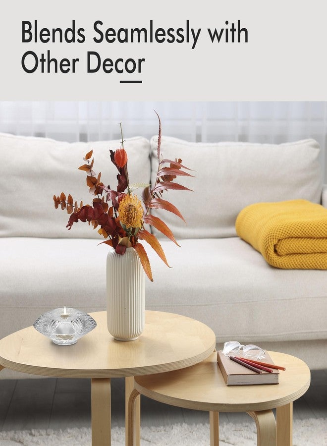 أوريفورز حامل شموع أوريفورس ديسكوس، مصنوع من الكريستال، قطعة ديكور عصرية مميزة، زينة للرفوف وقطعة مركزية للطاولة، 1.75 بوصة × 5.5 بوصة - شفاف - Image 3