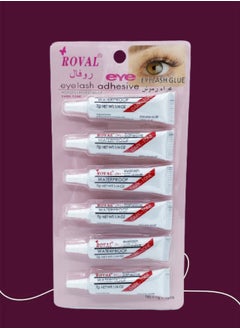 ROVAL 6 Pieces Eyelash Glue Adhesive Dark Tone 7g  - Image 1