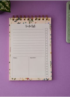 A5 Floral To Do List