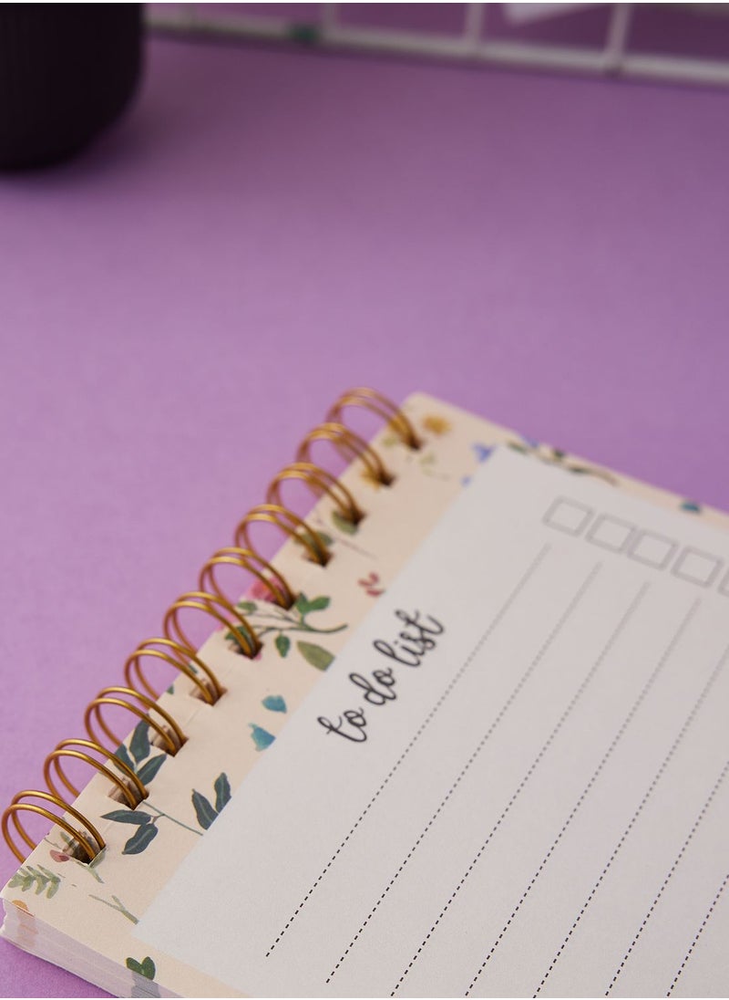 AURORA - A5 Floral To Do List - Image 1