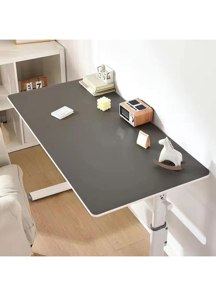 Leather double-sided writing pad, solid color student desk pad, double-sided leather oversized nail table pad, mouse pad, 120 * 60cm deep gray