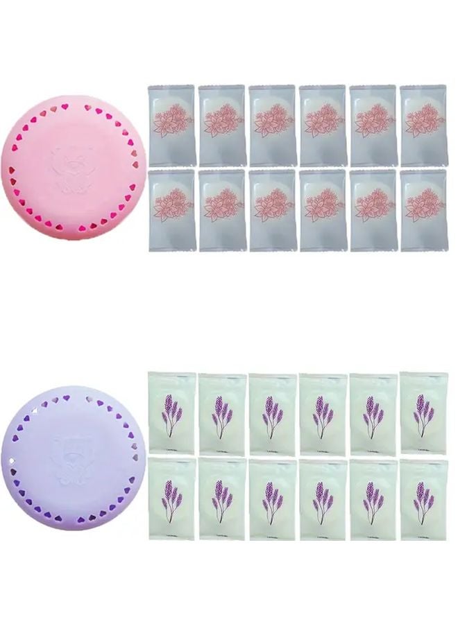 Pink Purple Scented Air Freshener Tablets Long Lasting Deodorizing For Home Car - Image 1
