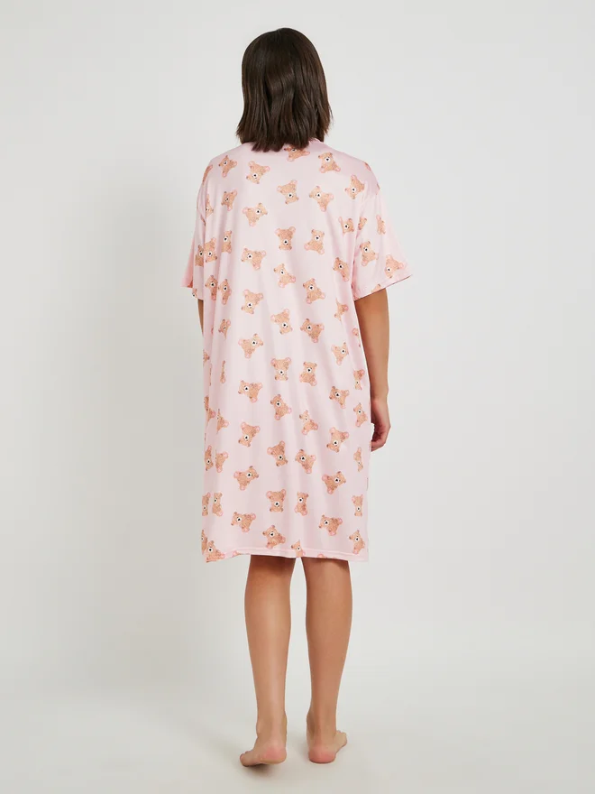 Take Two Take Two Graphic Printed Round Neck Nightdress