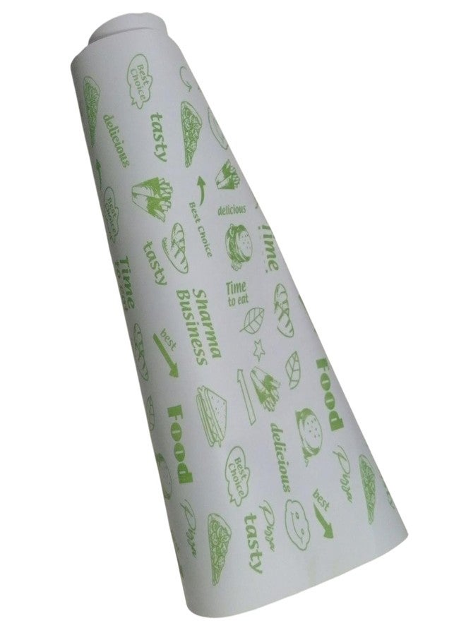 SUKECHI Non-Stick Food Wrapping Parchment Paper Roll, White with Green Print, 50 Meter, 500 Gram, 54 GSM, Oven Safe - Image 1