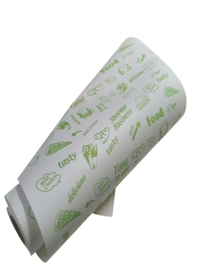 SUKECHI Non-Stick Food Wrapping Parchment Paper Roll, White with Green Print, 50 Meter, 500 Gram, 54 GSM, Oven Safe - Image 2