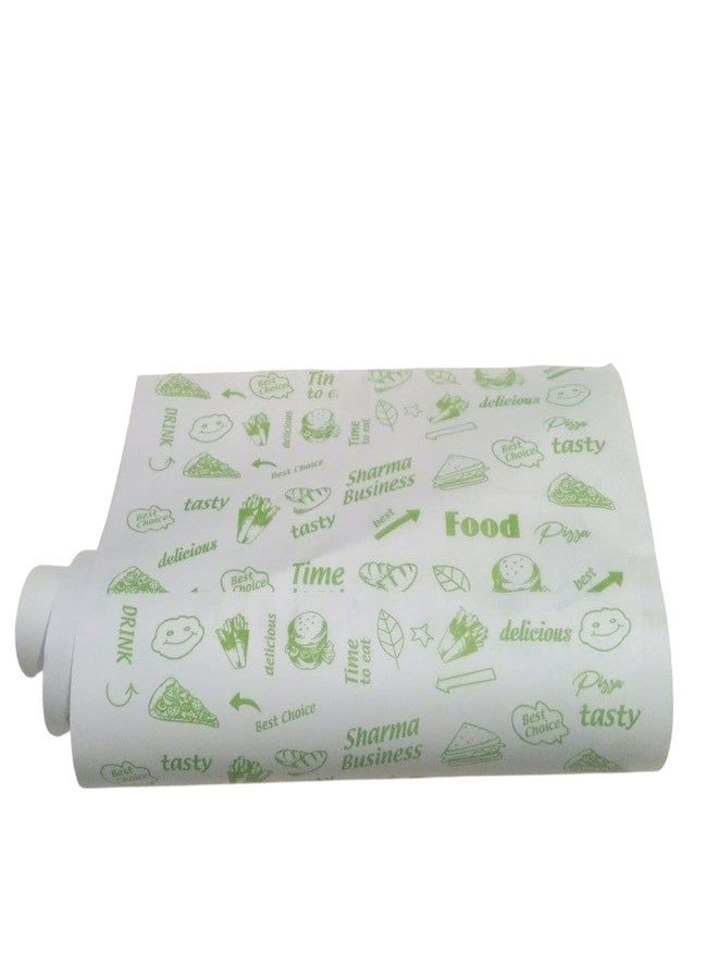 SUKECHI Non-Stick Food Wrapping Parchment Paper Roll, White with Green Print, 50 Meter, 500 Gram, 54 GSM, Oven Safe - Image 3