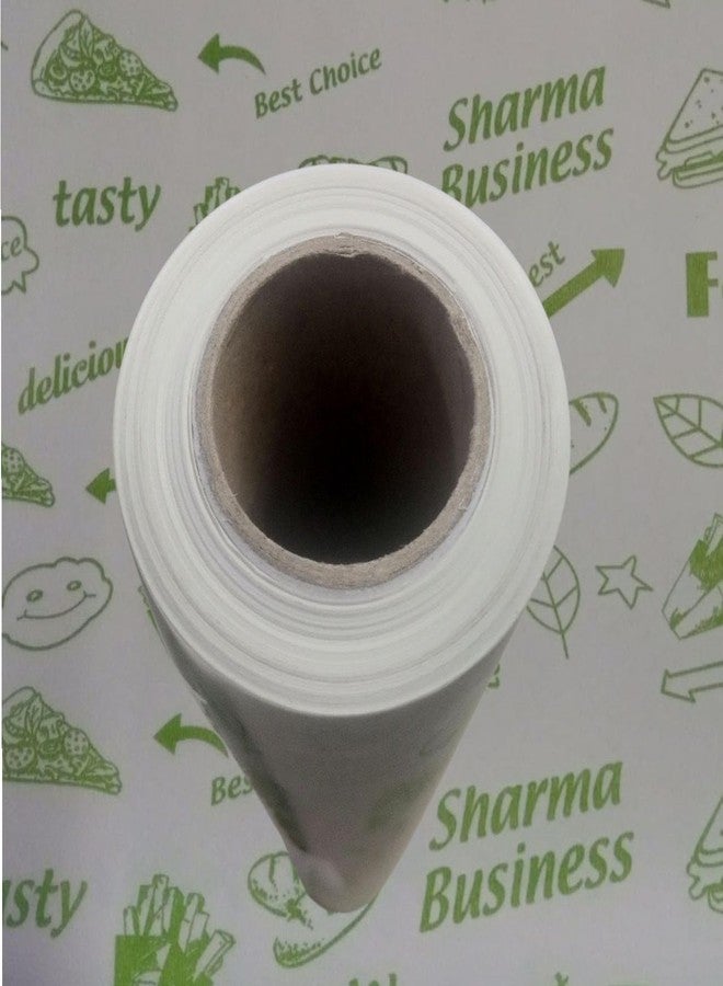 SUKECHI Non-Stick Food Wrapping Parchment Paper Roll, White with Green Print, 50 Meter, 500 Gram, 54 GSM, Oven Safe - Image 5