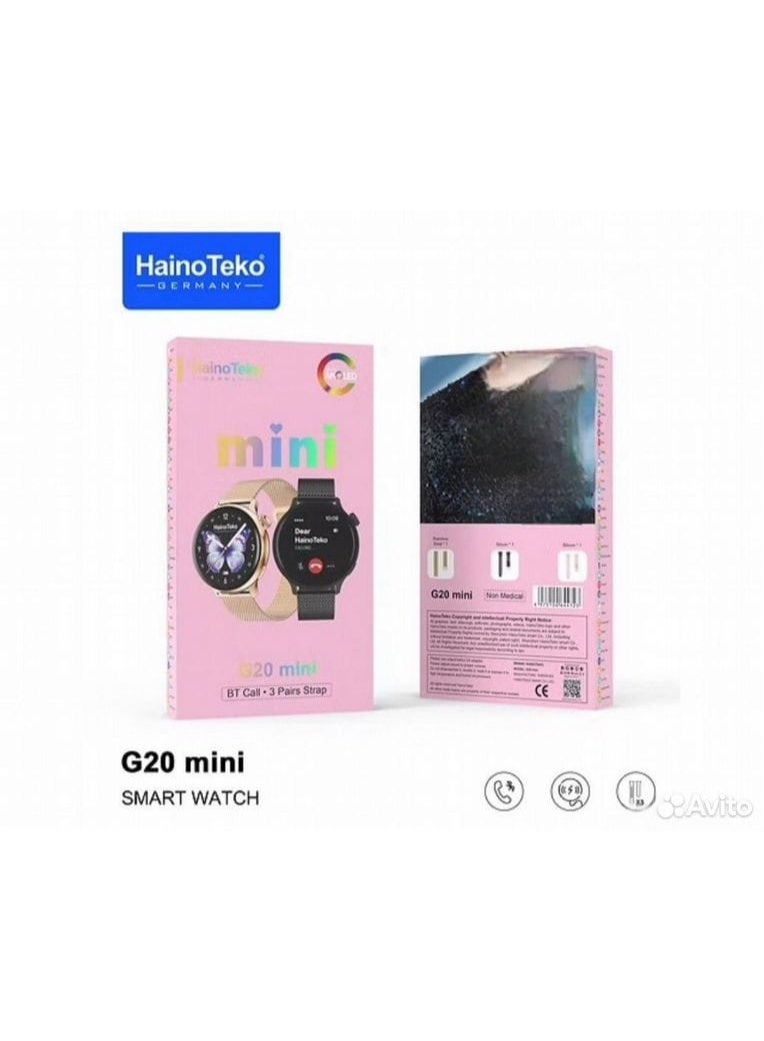 هينو تيكو ساعة HainoTeko G20 Mini صغيرة الحجم وقوية، تتميز بشاشة AMOLED عالية الدقة، وإشعارات ذكية، وتتبع الصحة، وأوضاع رياضية متعددة لتلبية احتياجات نمط الحياة اليومية - Image 2