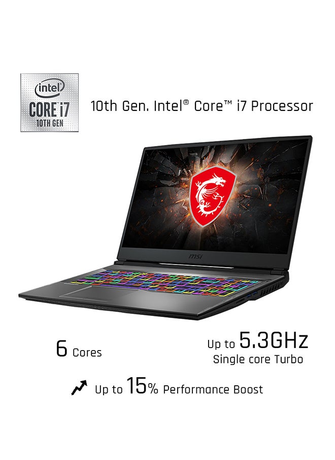 GP75 Leopard Laptop With 17.3-Inch Display, Core i7 10th Gen Processor/16GB RAM/1TB HDD + 256GB SSD Hybrid Drive/8GB NVIDIA GeForce RTX2070 Graphics Card Black