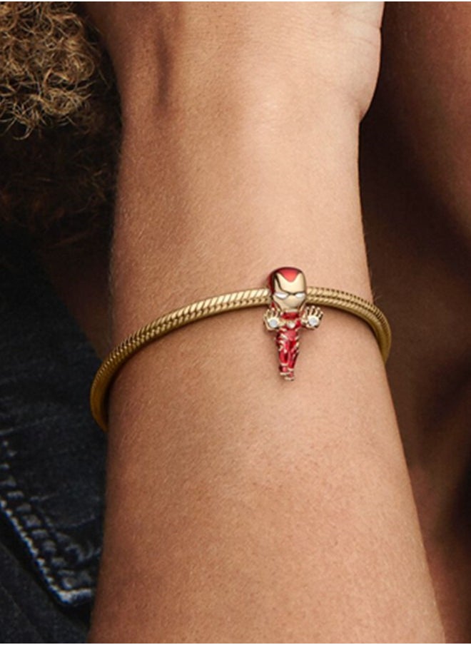 PANDORA - Pandora Women's Gold Plated Copper Silver Alloy Avengers Iron Man Bracelet 760268C01 - Image 1