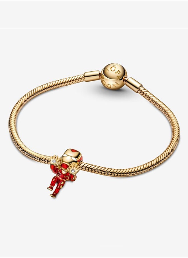 PANDORA - Pandora Women's Gold Plated Copper Silver Alloy Avengers Iron Man Bracelet 760268C01 - Image 1