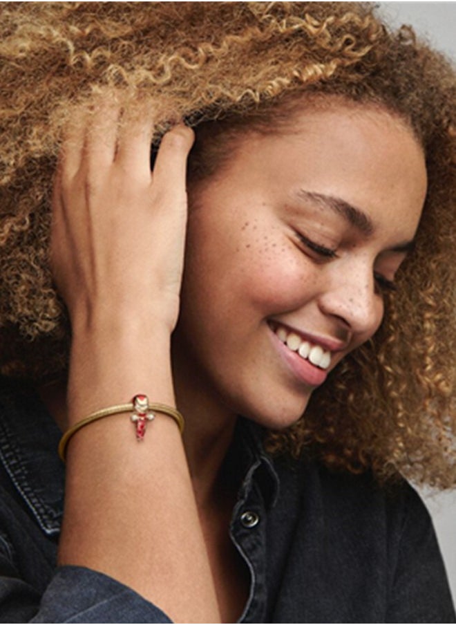 PANDORA - Pandora Women's Gold Plated Copper Silver Alloy Avengers Iron Man Bracelet 760268C01 - Image 1