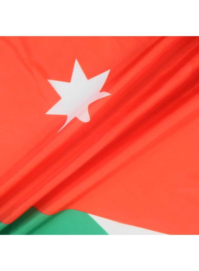 علم الأردن 3×5 قدم – لافتة بوليستر مع حلقات للتعليق في الهواء الطلق وزينة كأس العالم 2026 ⚽🇯🇴 - Image 3