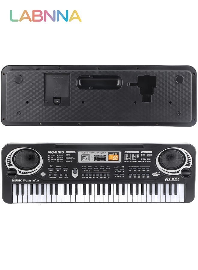 LABNNA 61 Key Piano Keyboard, Electronic Digital Piano for Kids Beginner with Microphone, 16 Tones, 6 Demos, 10 Rhythms, Recording, Keyboard Piano for Boys and Girls Birthday Gift - Image 3