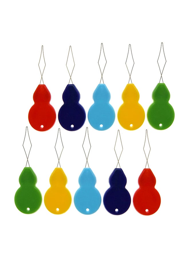 Creative-Idea Gourd Shaped Plastic Needle Threaders 100 Pcs Mixed-Color Stitch Insertion Tool For Hand Machine Needle 
