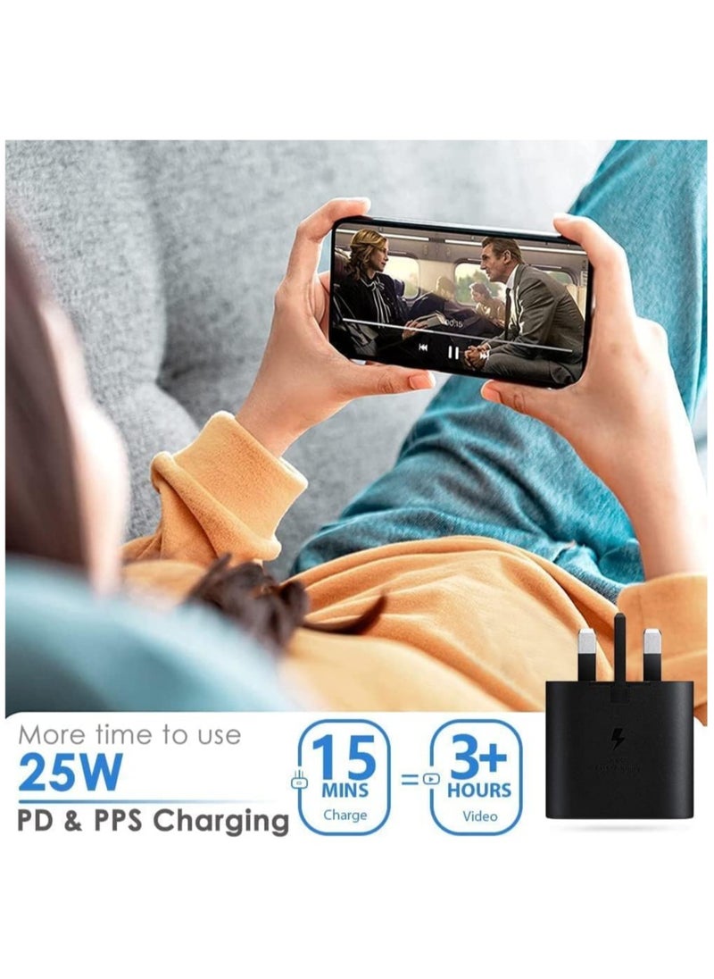 HEROCKX - 25W Super Fast Charger for Samsung, Gcstnn PPS PD3.0 USB-C Charger for Samsung Galaxy S23 Ultra S23+ S23 S22 Ultra S21+ A53 5G A54 Z Fold/Flip 4 Tab S8 Ultra, Power Adapter Plug with 1M Type C Cable. - Image 1