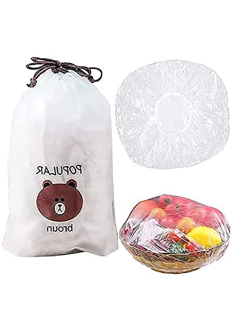 KASTWAVE Fresh Keeping Bags, Stretchable Plastic Food Wraps, Reusable Elastic Food Storage Covers, Plastic Sealing Elastic Stretch Bowl Lids, Universal Kitchen Wrap Seal Caps (100pcs)  - Image 1