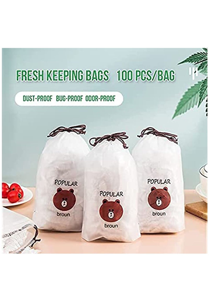 KASTWAVE Fresh Keeping Bags, Stretchable Plastic Food Wraps, Reusable Elastic Food Storage Covers, Plastic Sealing Elastic Stretch Bowl Lids, Universal Kitchen Wrap Seal Caps (100pcs)  - Image 2