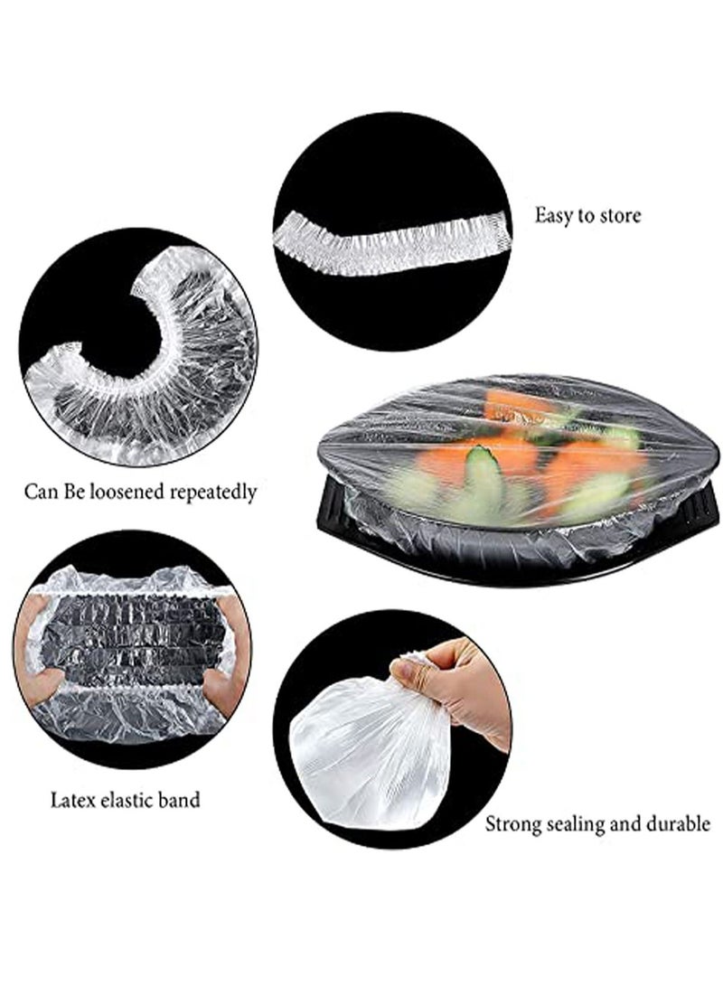 KASTWAVE Fresh Keeping Bags, Stretchable Plastic Food Wraps, Reusable Elastic Food Storage Covers, Plastic Sealing Elastic Stretch Bowl Lids, Universal Kitchen Wrap Seal Caps (100pcs)  - Image 5