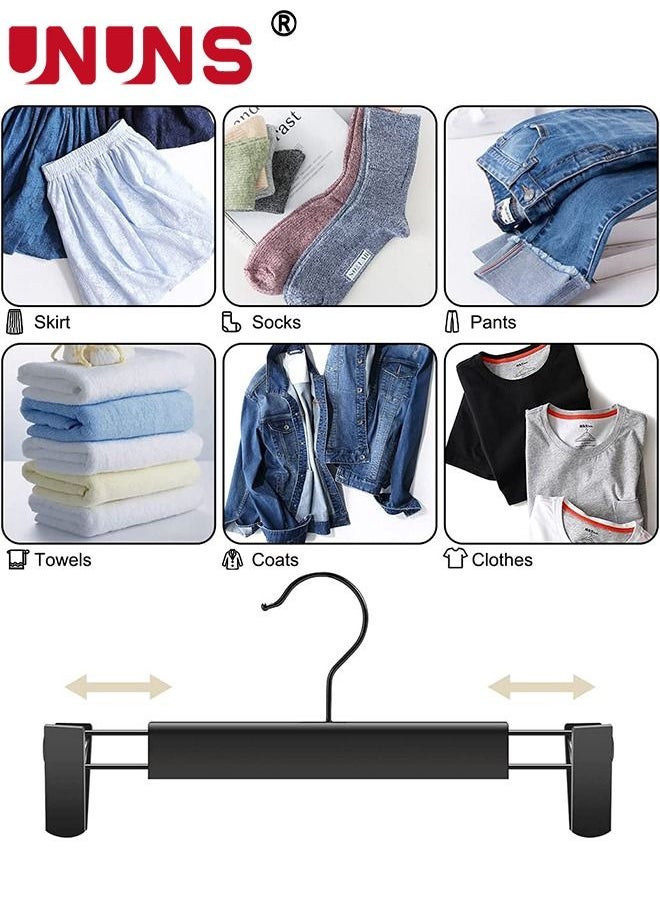 UNUNS 20 Pack Pants Hangers Clothes Hangers with 360 ° Swivel Hooks, Adjustable Non-Slip Clips, Durable and Sturdy Plastic Hanger for Pants, Skirts, Clothes  - Image 4