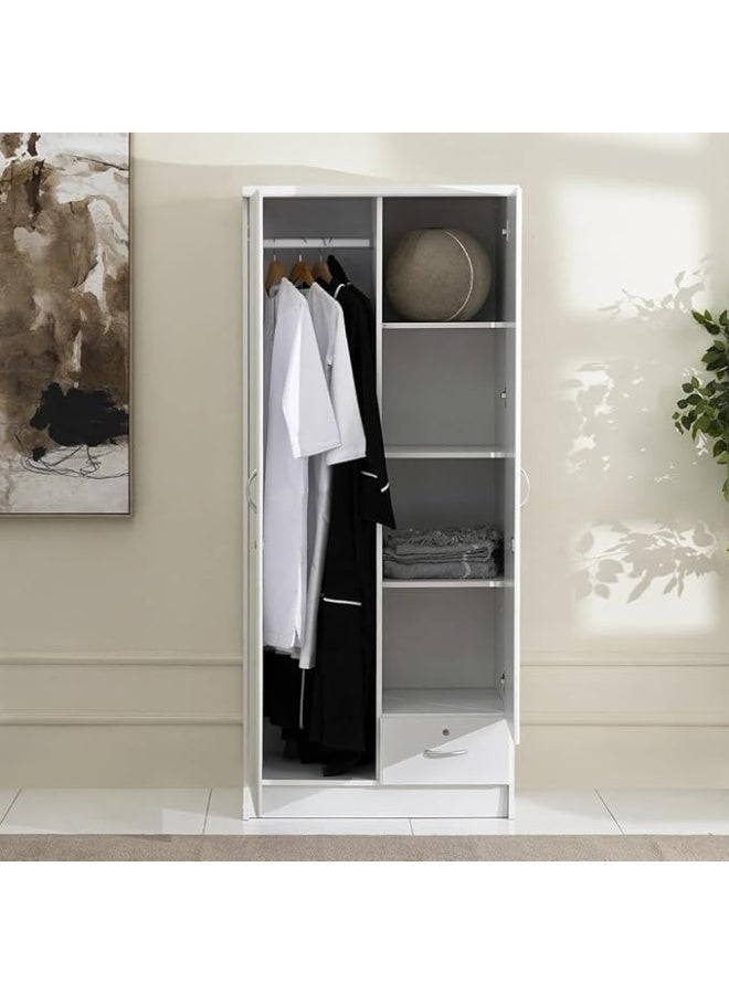 SULSHA 2 Door Wooden Wardrobe with Bottom Drawer – Free Professional Assembly Included - Image 3