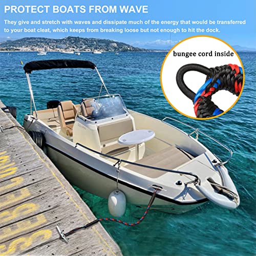 Botepon Boat Bungee Dock Lines, Boating Gifts for Men, Boat Accessories, Pontoon Accessories, Mooring Lines for Bass Boat, 4 Feet - Image 5