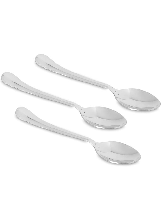 RAJ RAJ RK Stainless Steel Venetian Dessert Spoon Set 3-Pieces  - Image 3