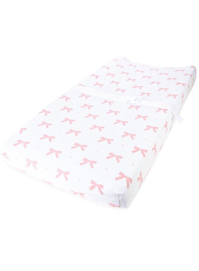 Cuddly Cubs Changing Pad Covers - 2 Pack - Snuggly Soft Plush Cotton Changing Table Covers for Girl - Fits Perfectly on Summer Infant and Other 16 x 32 Baby Changing Table Pads - Pink - Image 2