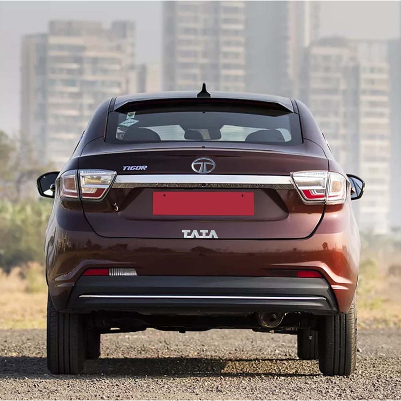 Utkarsh Car Side Chrome Finish/Plated Front Bumper Grill Badge Decal Emblem 3D Adhesive Monogram Water Resistance Oval Tata Logo Sticker for Tata All Cars - Image 3