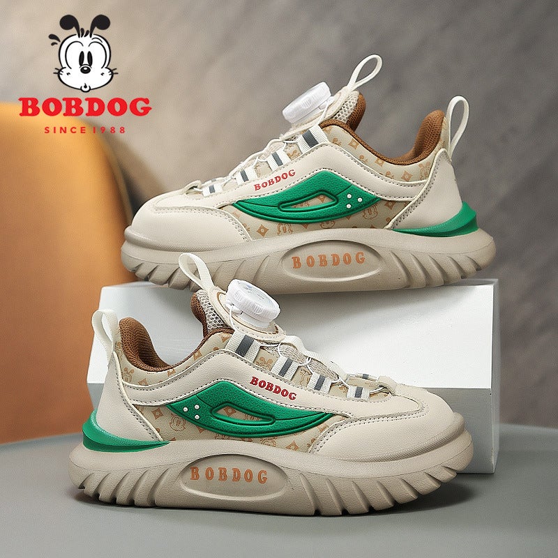 Babu Beans Children'S Shoes Spring Girls Sports Shoes Leather Boys Casual Shoes Non-Slip Sports Fleece-Lined - Image 3