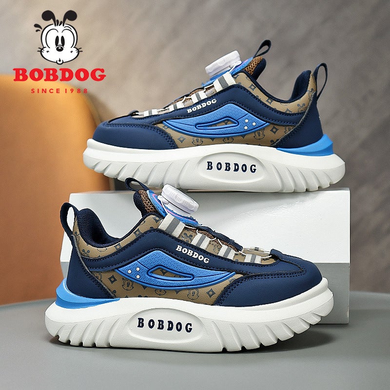 Babu Beans Children'S Shoes Spring Girls Sports Shoes Leather Boys Casual Shoes Non-Slip Sports Fleece-Lined - Image 2