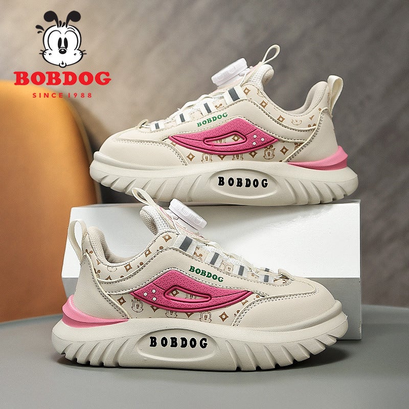 Babu Beans Children'S Shoes Spring Girls Sports Shoes Leather Boys Casual Shoes Non-Slip Sports Fleece-Lined - Image 4