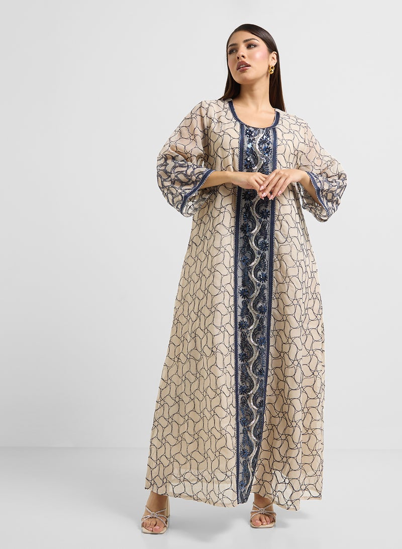 Khizana Embroidered Jalabiya  - Image 1