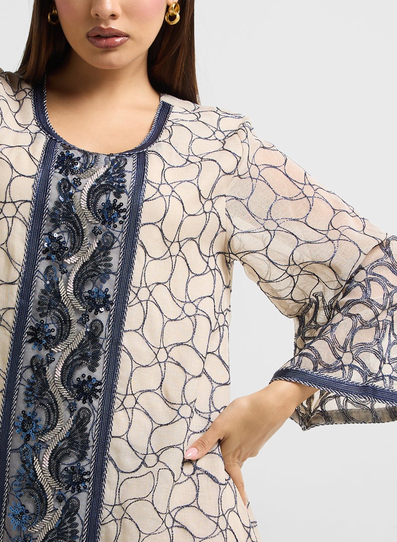 Khizana Embroidered Jalabiya  - Image 3