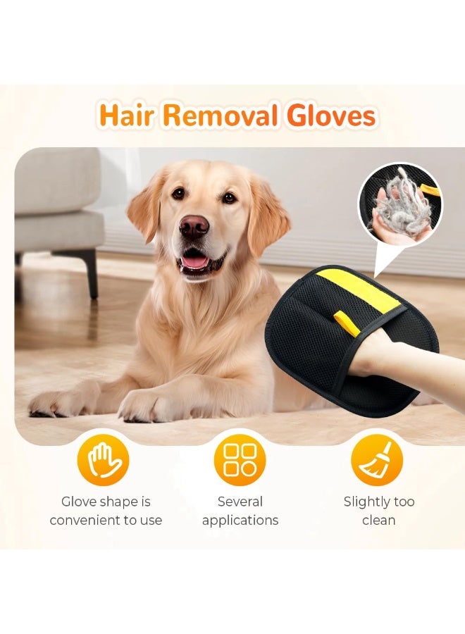 Generic 2Pcs Electrostatic Gloves Pet Hair Removal, 2025 Pet Hair Remover Glove, Washable Reusable Dogs Cats Hair Gloves for Furniture Bed Sheets Couch Clothes Carpet Car Seat - Image 2