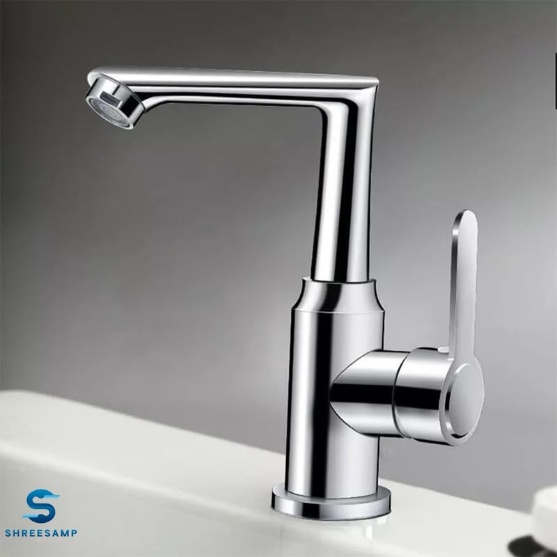 SHREESAMP Shower Mixer Chrome Cloakroom Kitchen Faucet Single Hole 360 Degree Rotation Swivel Sink Basin Faucet Cold and Hot Water Mixer Tap Faucet Stainless Steel Basin Tap for Kitchen Bathroom - Image 4