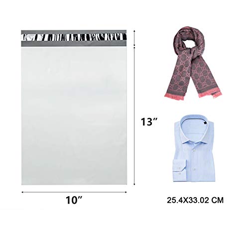 DarkFlash Reliable Mailer 10x13 Inch 100Pcs White Poly Mailers Shipping Envelopes, Self Sealed Mailer Bags with Waterproof and Tear-Proof Postal Bags, Packaging for Small Business - Image 2