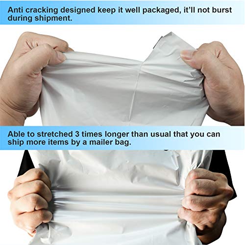 DarkFlash Reliable Mailer 10x13 Inch 100Pcs White Poly Mailers Shipping Envelopes, Self Sealed Mailer Bags with Waterproof and Tear-Proof Postal Bags, Packaging for Small Business - Image 4