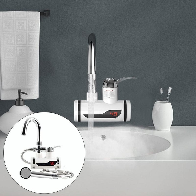 klarako Tankless Electric Water Heater with Temperature Display, Shower Heater Water Heating Tap for Home and Bathroom Facilities  with Shower Lateral - Image 4