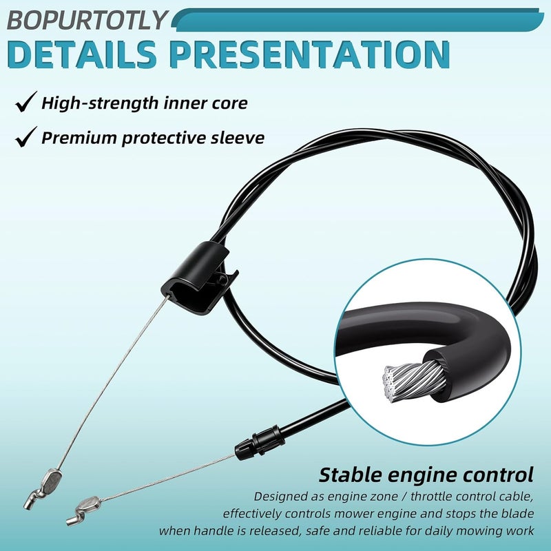Bopurtotly 176556 532176556 Control Cable 162778 for Husqvarna Craftsman Weed Eater Poulan Walk Behind Lawn Mower - Image 4