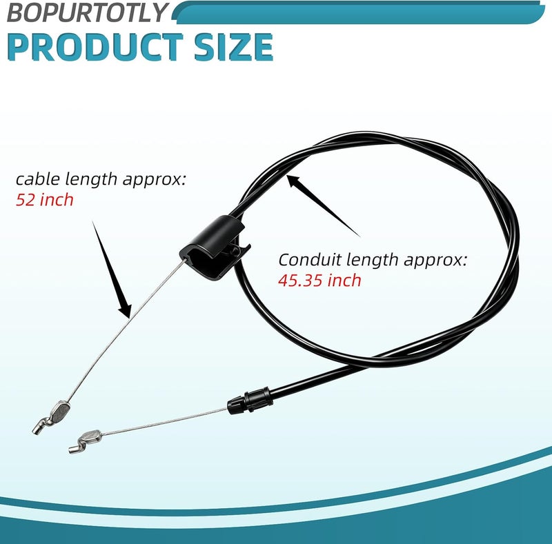 Bopurtotly 176556 532176556 Control Cable 162778 for Husqvarna Craftsman Weed Eater Poulan Walk Behind Lawn Mower - Image 5