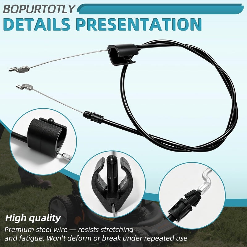 Bopurtotly 176556 532176556 Control Cable 162778 for Husqvarna Craftsman Weed Eater Poulan Walk Behind Lawn Mower - Image 3